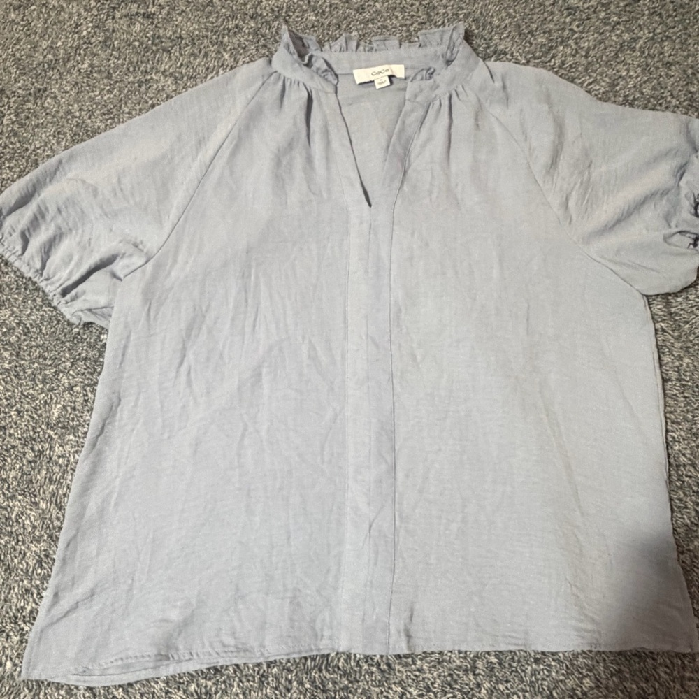CeCe Light Blue Women's Blouse - Picture 2 of 9